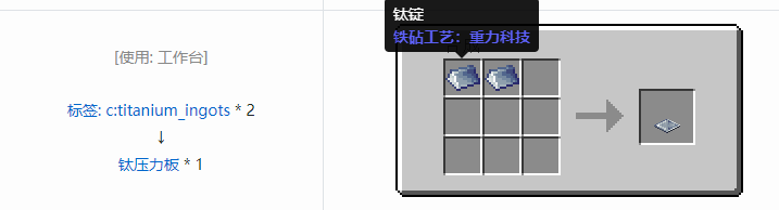 我的世界铁砧工艺重力科技合成表大全2026