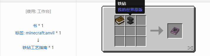 我的世界铁砧工艺重力科技合成表大全2026