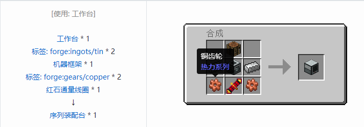 我的世界热力系列合成表大全2026