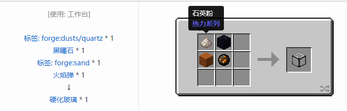 我的世界热力系列合成表大全2026