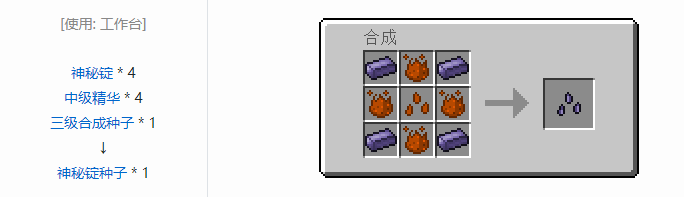 我的世界神秘农业合成表大全2026