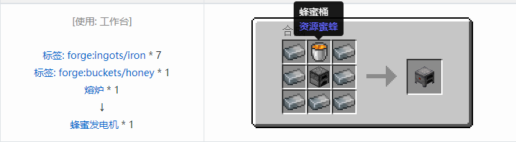 我的世界资源蜜蜂合成表大全2026