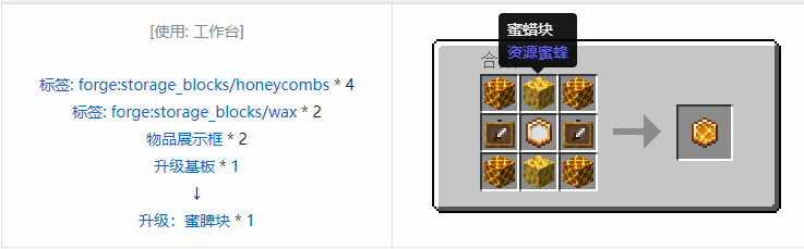 我的世界资源蜜蜂合成表大全2026