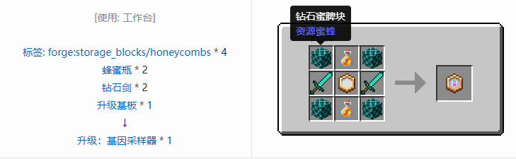 我的世界资源蜜蜂合成表大全2026