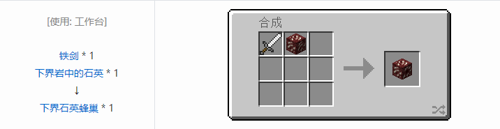 我的世界资源蜜蜂合成表大全2026