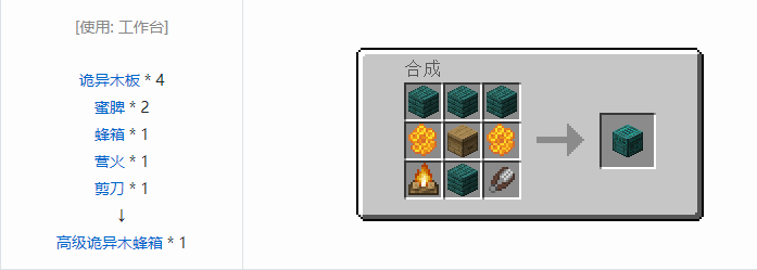 我的世界资源蜜蜂合成表大全2026