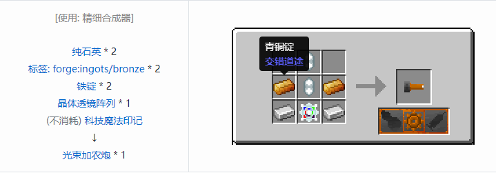 我的世界交错道途合成表大全2026