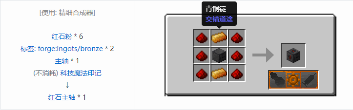 我的世界交错道途合成表大全2026