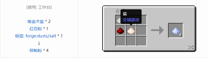 我的世界交错道途合成表大全2026