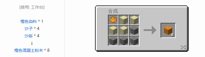 我的世界原版建筑方块合成表大全图片2026