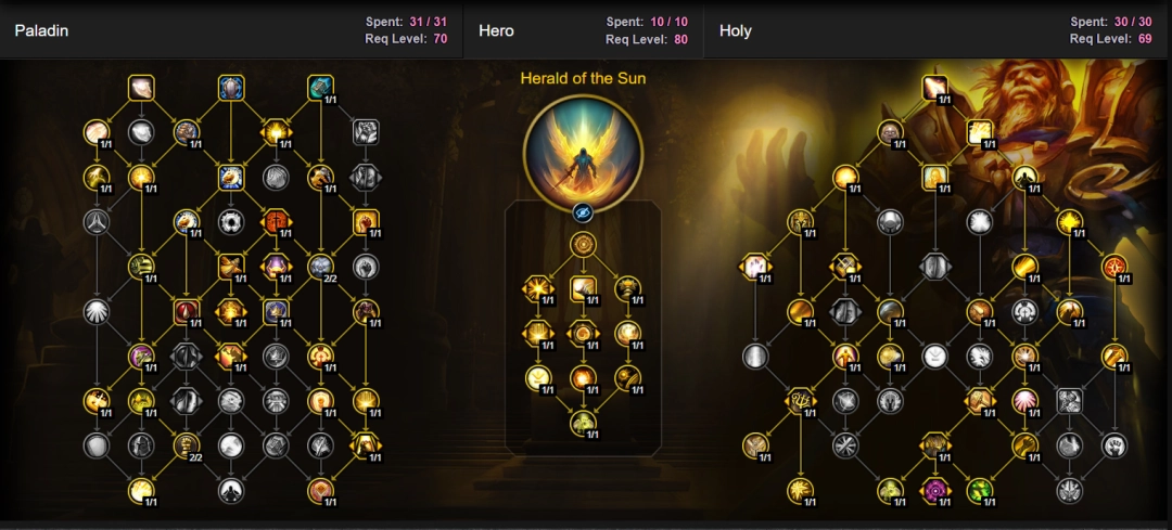 魔兽世界12.0前夕奶骑天赋加点一览