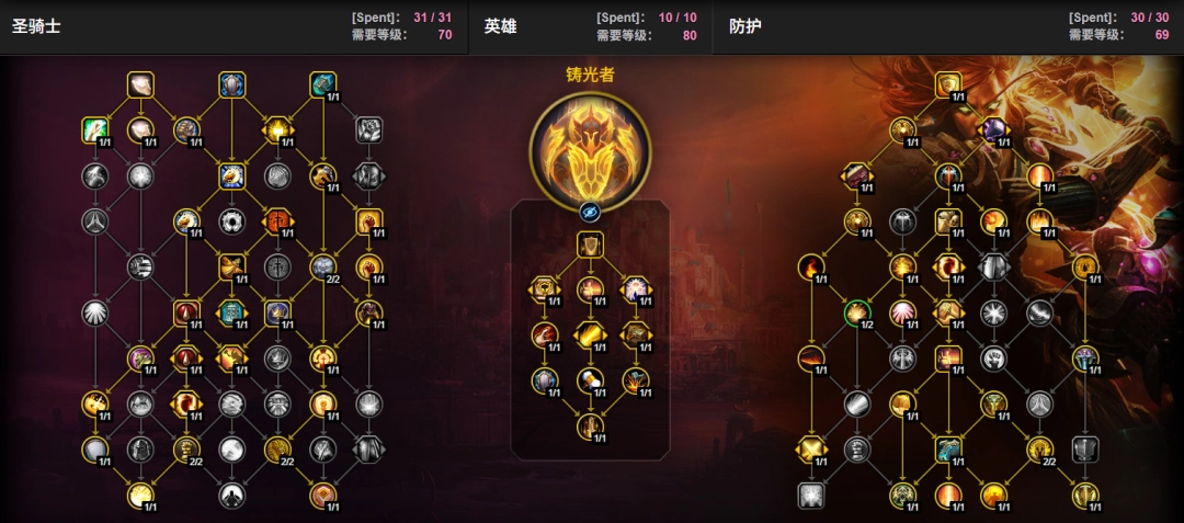 魔兽世界12.0前夕防骑天赋加点一览