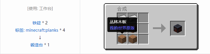 我的世界原版装置合成表大全图片2026