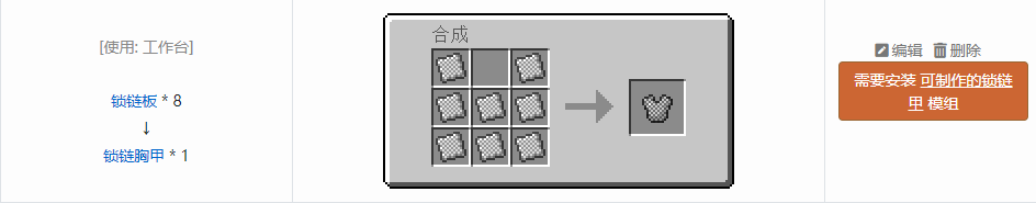 我的世界原版装备合成表大全图片2026