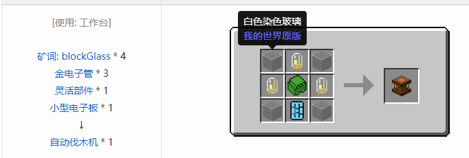 我的世界林业合成表大全2026