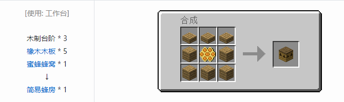 我的世界林业养蜂合成表大全2026