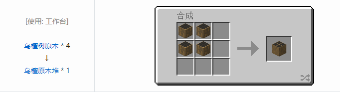 我的世界林业装饰品合成表大全2026