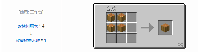 我的世界林业装饰品合成表大全2026