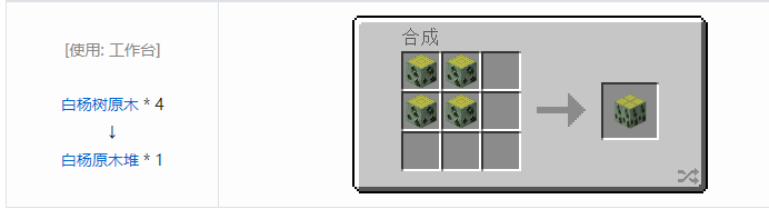 我的世界林业合成表大全2026