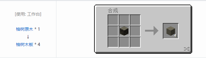 我的世界林业合成表大全2026