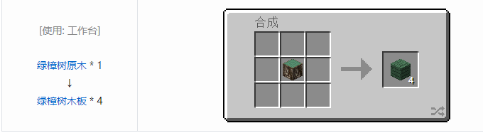 我的世界林业合成表大全2026