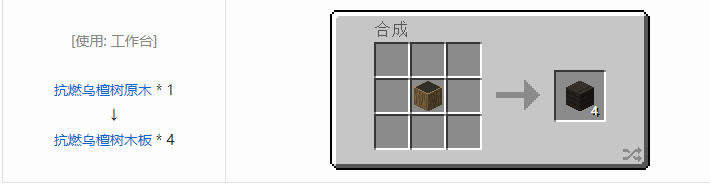 我的世界林业合成表大全2026