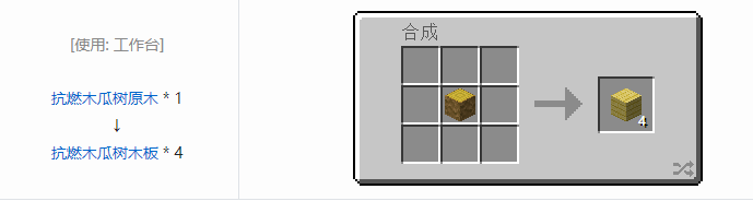 我的世界林业合成表大全2026