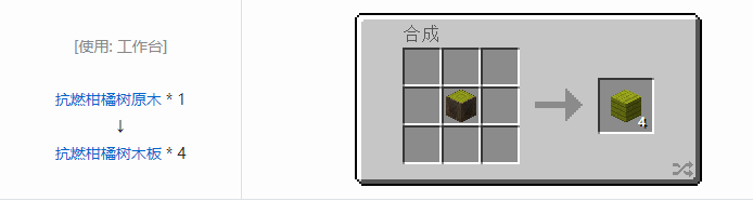 我的世界林业装饰品合成表大全2026