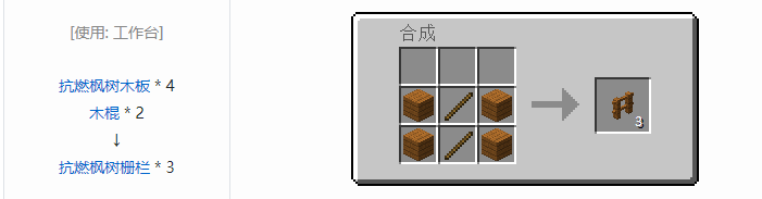 我的世界林业合成表大全2026