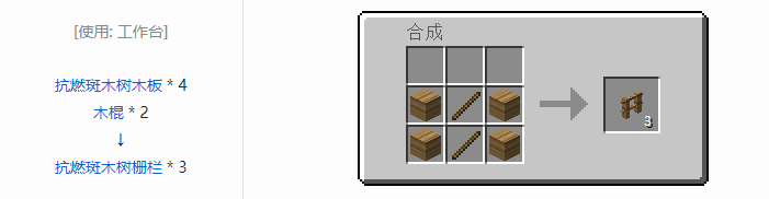 我的世界林业装饰品合成表大全2026