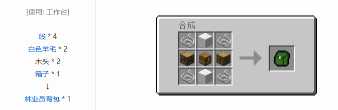 我的世界林业合成表大全2026