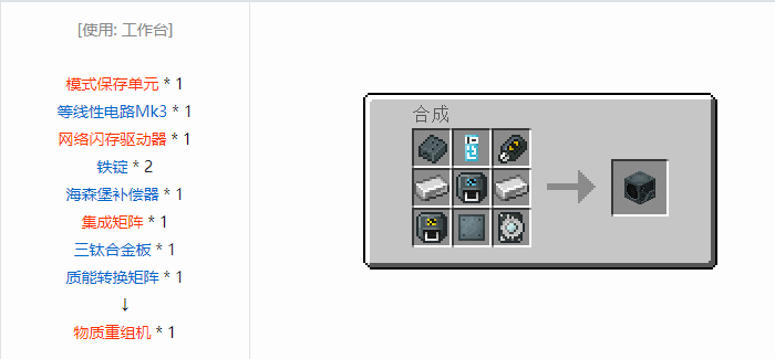 我的世界超能物质社区版合成表大全2026