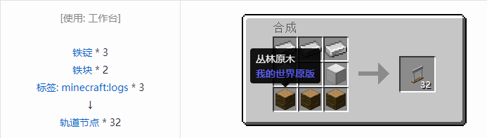 我的世界铁路合成表大全2026