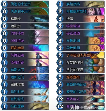 炉石传说34.4狂野模式奇迹贼卡组推荐