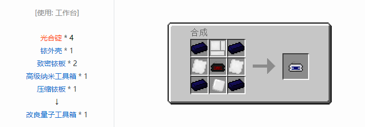 我的世界工业升级材料合成表大全2026