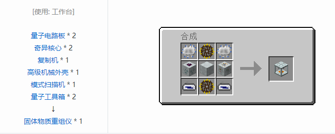 我的世界工业升级机器合成表大全2026