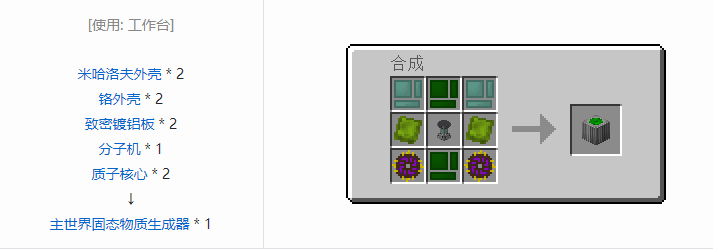 我的世界工业升级机器合成表大全2026