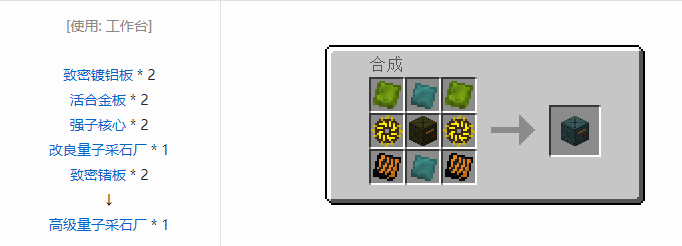 我的世界工业升级机器合成表大全2026