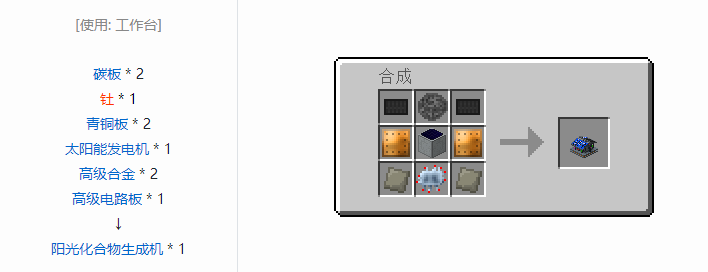 我的世界工业升级机器合成表大全2026