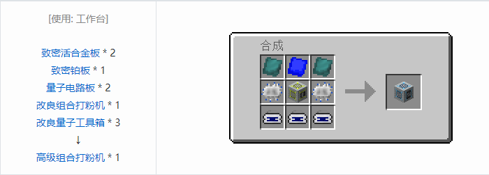 我的世界工业升级机器合成表大全2026