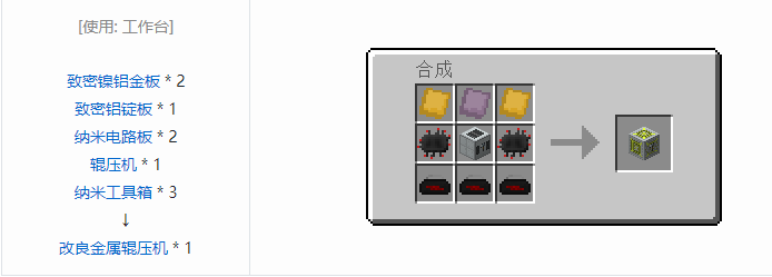 我的世界工业升级机器合成表大全2026