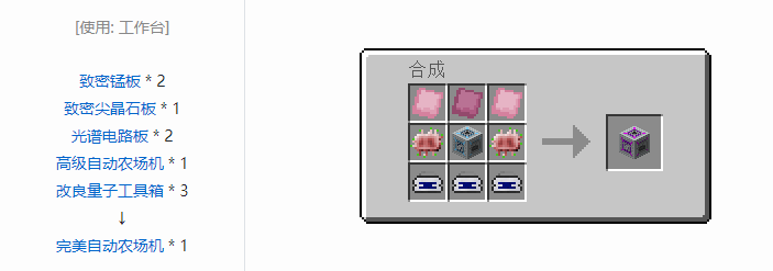 我的世界工业升级机器合成表大全2026