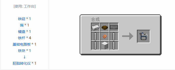 我的世界侏罗纪重生合成表大全2026