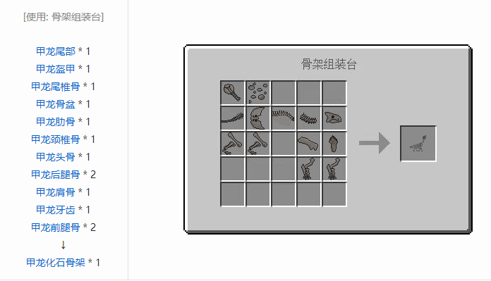 我的世界侏罗纪重生合成表大全2026