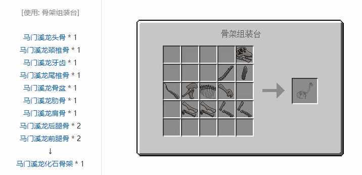 我的世界侏罗纪重生合成表大全2026