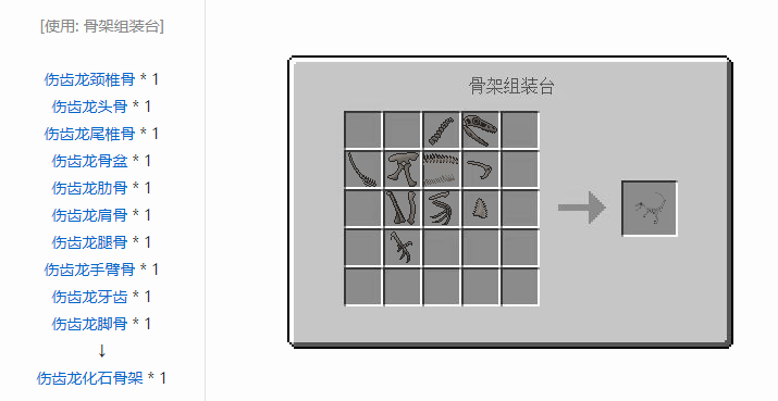 我的世界侏罗纪重生合成表大全2026