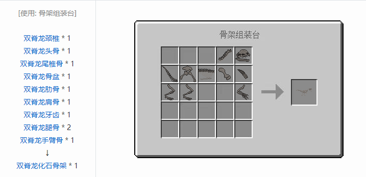我的世界侏罗纪重生合成表大全2026