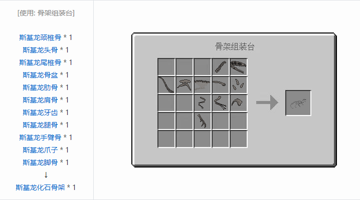 我的世界侏罗纪重生合成表大全2026