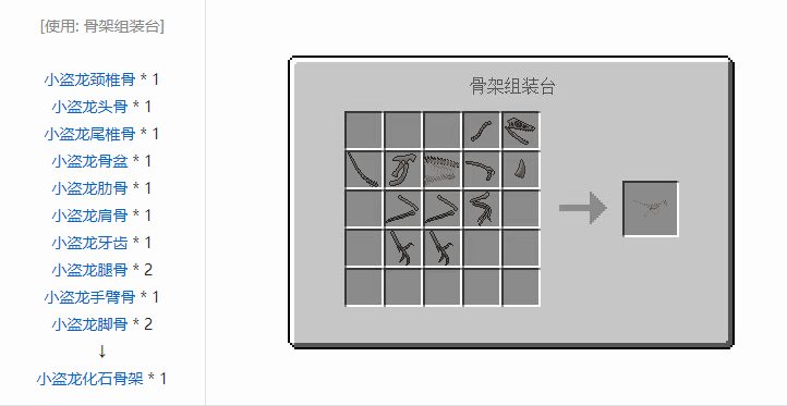 我的世界侏罗纪重生合成表大全2026