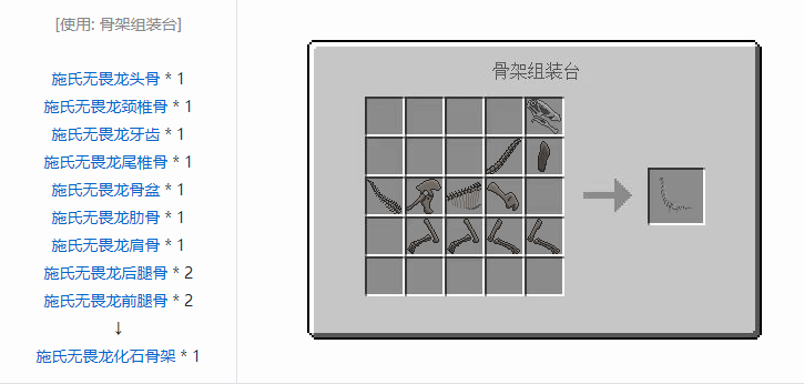 我的世界侏罗纪重生合成表大全2026